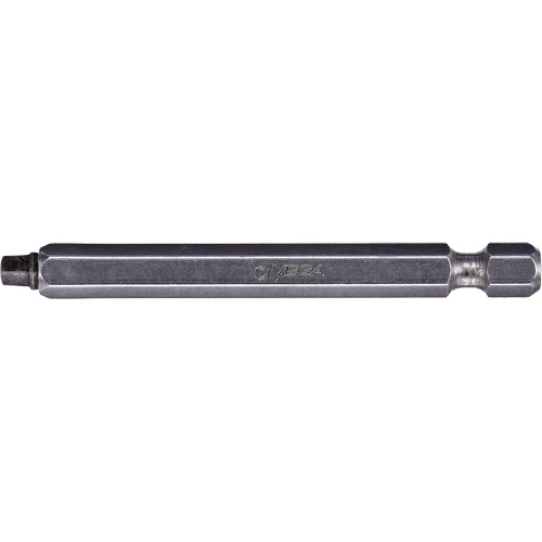 Undersized Two-Piece Construction Power Bit, Square, #2 Tip, 1/4" Drive Size, 4" Length