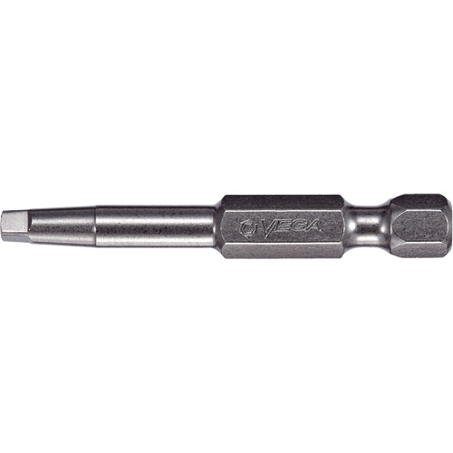 Power Bit, Square, #1 Tip, 1/4" Drive Size, 2" Length