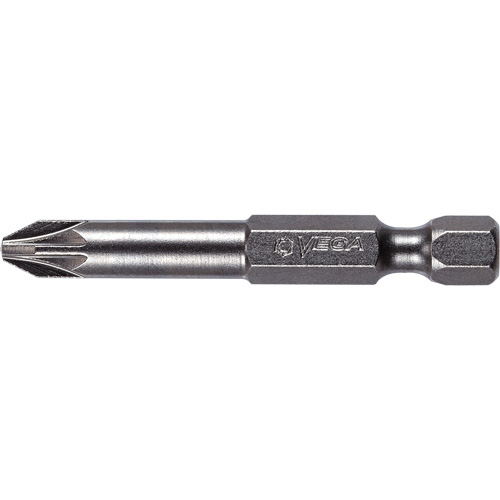 Power Bit, Pozidriv, #1 Tip, 1/4" Drive Size, 2" Length