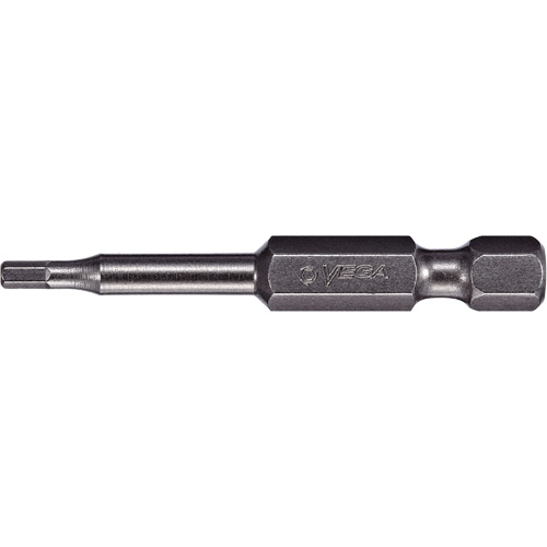 Power Bit, Hex, 3/16" Tip, 1/4" Drive Size, 3-1/2" Length