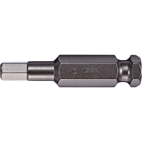Power Bit, Hex, 10 mm Tip, 7/16" Drive Size, 2" Length
