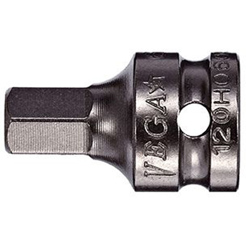Socket Bit, Hex, 5 mm x 1" L, 3/8" Drive