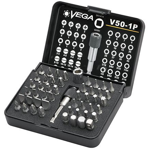 Driver Bit Set, 50 Pcs., Hex/Phillips/Pozidriv®/Slotted/Square/Torx®