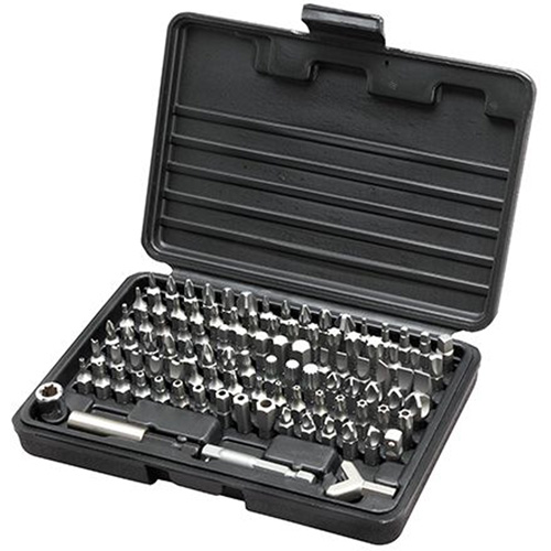 Master Driver Bit Set, 100 Pcs., Clutch/Hex/Phillips/Pozidriv®/Spanner/Square/Torq-Set®/Torx®/Torx® Tamper/Triple Square