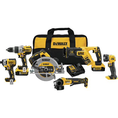 Max XR® Brushless 6-Tool Combo Kit, Lithium-Ion, 20 V