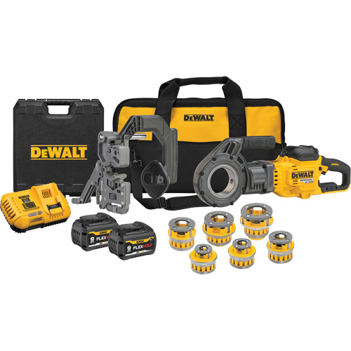 FlexVolt® Max* Cordless Pipe Threader Kit with Dieheads, 30 RPM, 1/2" - 2" Pipe Thread