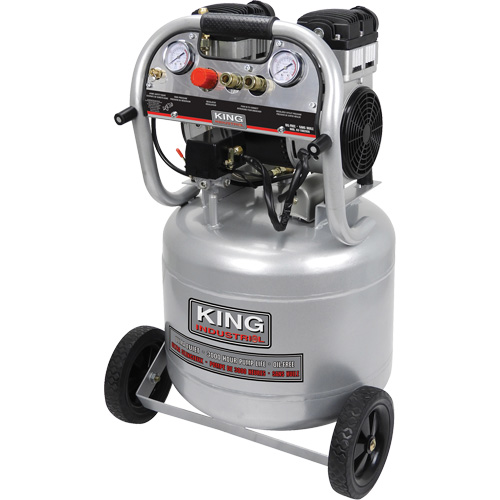 Ultra-Quiet Oil-Free Air Compressor, Electric, 10 Gal. (12 US Gal), 125 PSI, 120/1 V