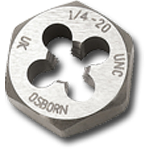 Hexagon Rethreading Die Nut, 1.1" Dia., M12x1.5 Thread, Carbon