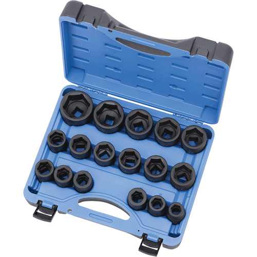 PS1734M Dry Socket Set, 17 Pcs, Impact, 3/4" Drive Size