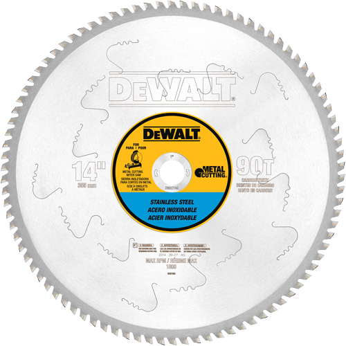 Stainless Steel Cutting™ Saw Blade, 14", 90 Teeth, Metal Use