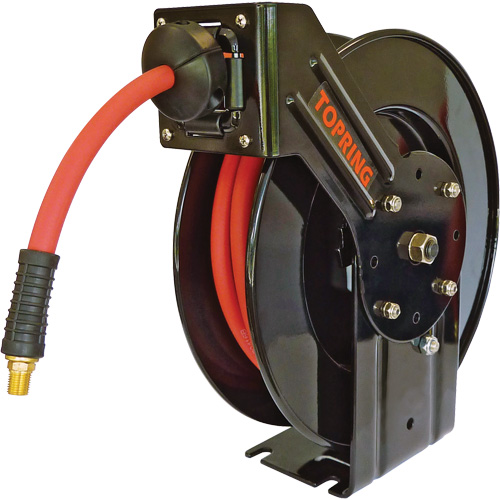 Topreel/Airflex Hose Reel, Air/Water, 3/8" x 65', Single Hose, 250 PSI