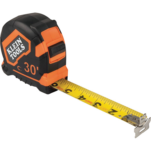 Magnetic Double Hook Tape Measure, 30', 1/16" Graduations