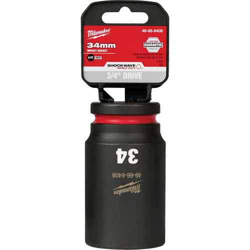 Shockwave™ Impact Duty™ Socket, Power, 34 mm, 3/4" Drive, 6 Points, Deep