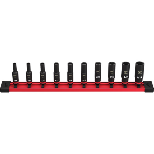Shockwave™ Impact Duty™ SAE 6 Point Socket Set, 14 Pcs, Impact, 1/4" Drive Size, Deep