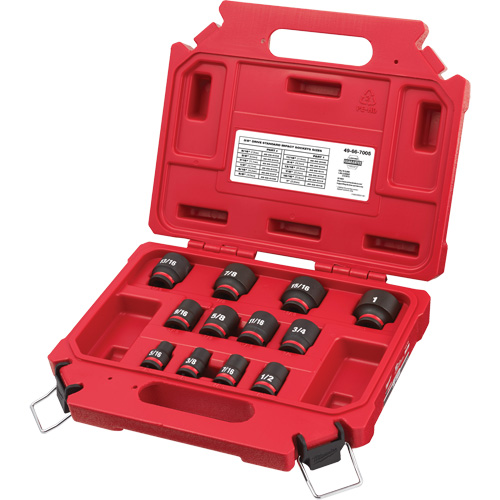 Shockwave™ Impact Duty™ SAE 6 Point Socket Set, 12 Pcs, Impact, 3/8" Drive Size