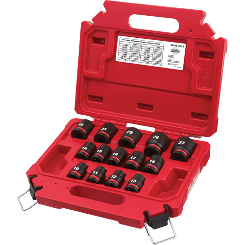 Shockwave™ Impact Duty™ Metric 6 Point Socket Set, 14 Pcs, Impact, 1/2" Drive Size