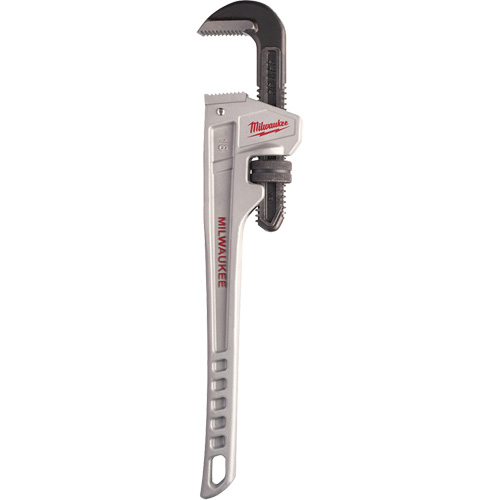 Pipe Wrench, 2-1/2" Jaw Capacity, 18" Long, Ergonomic Handle