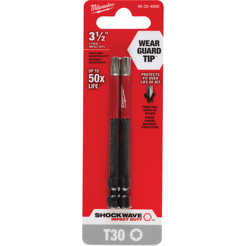 Shockwave™ Impact Duty™ Screwdriver Bit, Torx, T-30 Tip, 1/4" Drive Size, 3-1/2" Length
