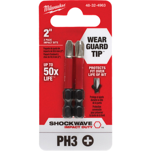 Shockwave™ Impact Duty™ Screwdriver Bit, Phillips, #3, 1/4" Drive