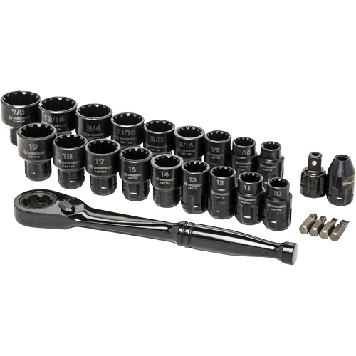 Mechanic's Tool Set, 25 Pcs, 3/8" Drive Size