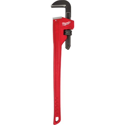 Steel Pipe Wrench, 5" Jaw Capacity, 36" Long, Powder Coated Finish, Ergonomic Handle