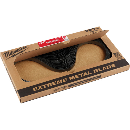 Extreme Metal Band Saw Blades, High Speed Steel, 30-9/16" L x 1/2" W x 0.02" Thick, 12/14 TPI