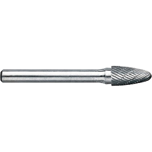 DRILLCO Magnum Double Cut Solid Carbide Burr, SG-1, 1/4" Dia., 1/4" Shank, 5/8" Depth of Cut