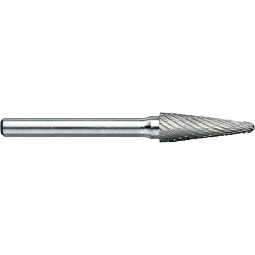 DRILLCO Magnum Double Cut Solid Carbide Burr, SL-3, 3/8" Dia., 1/4" Shank, 1-1/16" Depth of Cut