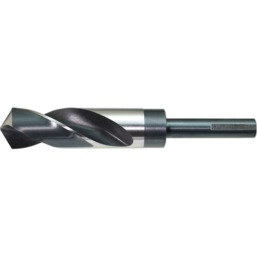DRILLCO S&D Reduced Shank Drill Bit, 5/8", High Speed Steel, 3" Flute, 118° Point