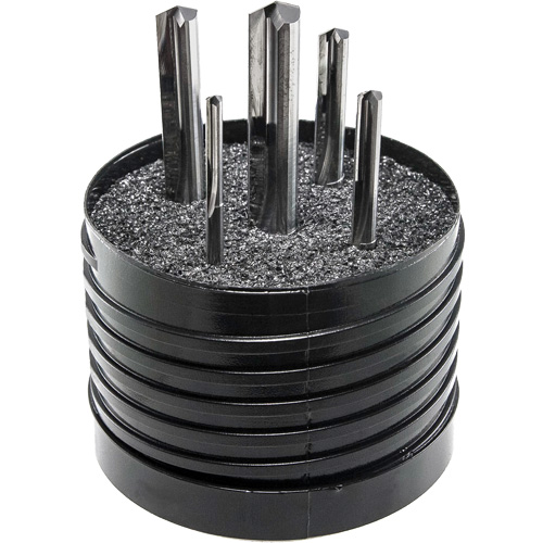 DRILLCO Straight Flute Drill Bit Set, 5 Pieces, Carbide