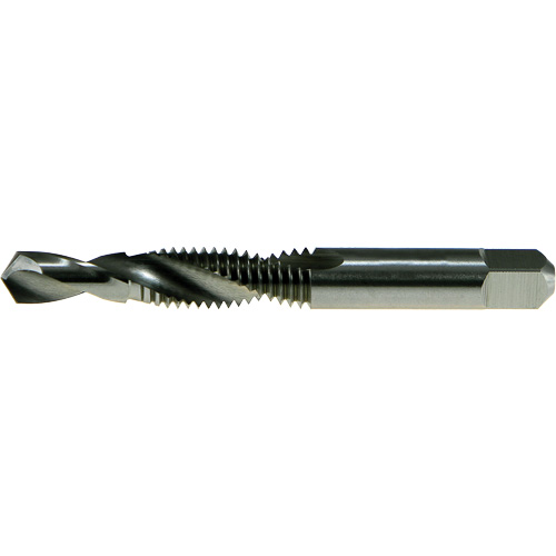 DRILLCO Combined Tap & Drill, 3/8", High Speed Steel, 118° Point