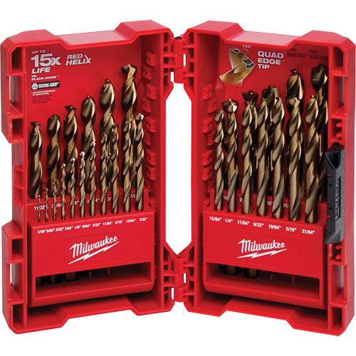 Red Helix™ Drill Bit Set, 29 Pieces, Cobalt