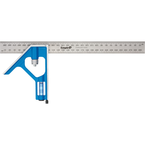 True Blue® Combination Square, 12" L, Stainless Steel, Plain
