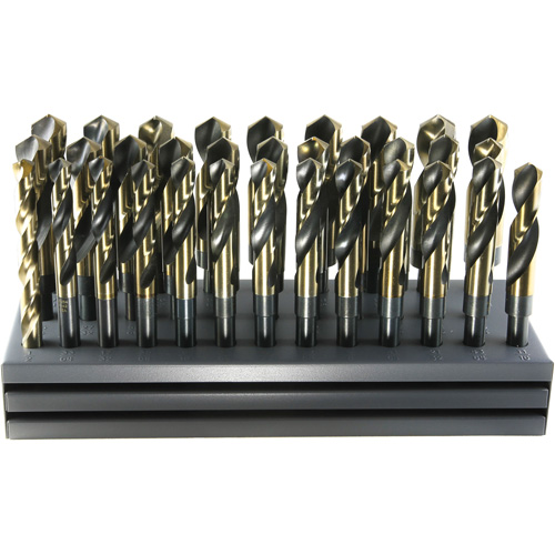 DRILLCO USA S & D Drill Bit Set with Stand, 32 Pieces, Cobalt