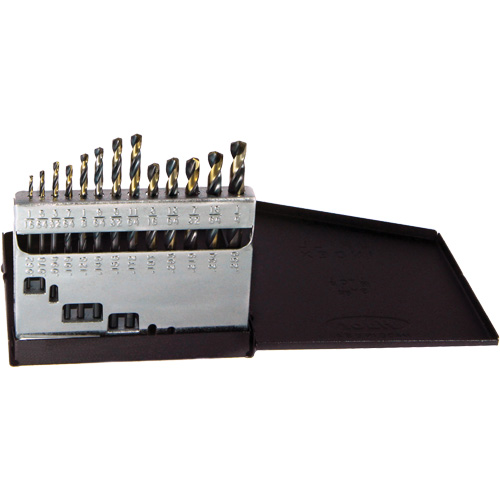 DRILLCO Nitro Heavy-Duty Mechanics Length Drill Bit Set, 13 Pieces, High Speed Steel