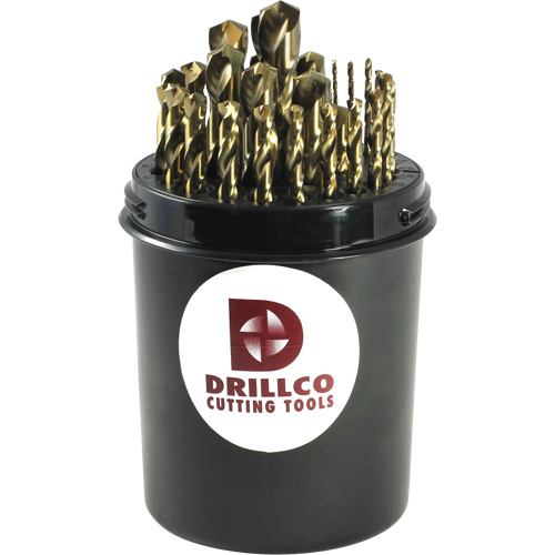 DRILLCO Imperial Drill Pal Jobber Length Drill Bit Set, 29 Pieces, Cobalt