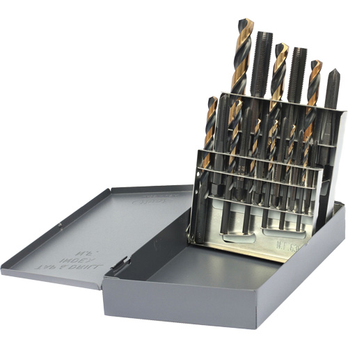 DRILLCO Tap & Drill Set, 18 Pieces