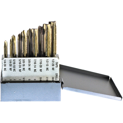 DRILLCO Tap Set, 10 Pieces