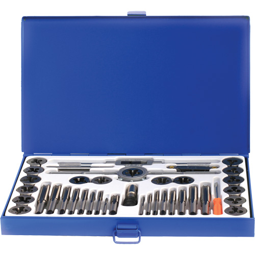 DRILLCO Fractional Tap & Die Set, 40 Pieces
