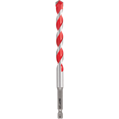 Hammer Drill Bit, 3/8", 3-Flat Shank, Carbide