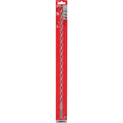 Hammer Drill Bit, 1/2", 3-Flat Shank, Carbide