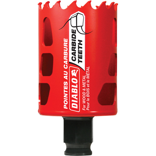 Wood & Metal Hole Saw, 1-7/8", 2-3/8" Depth of Cut, Carbide