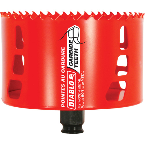 Wood & Metal Hole Saw, 4-1/4", 2-3/8" Depth of Cut, Carbide