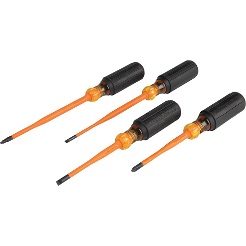 Slim-Tip Insulated Screwdriver Set, 1000 V, 4 Pcs