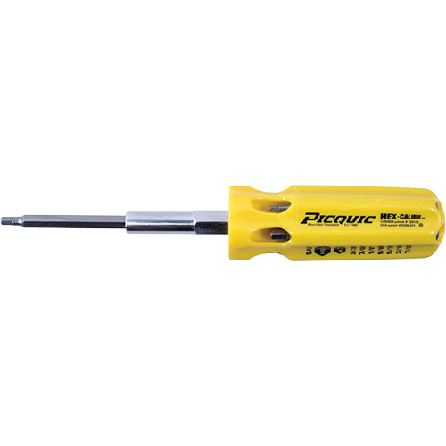 Hex-Calibre™ SAE Multi-Bit Screwdriver, Plastic Handle
