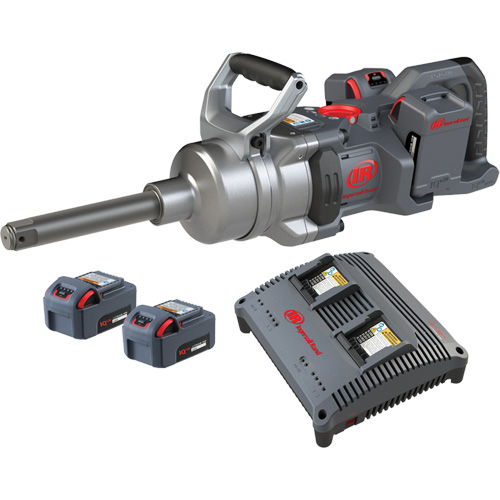 High Torque Cordless Impact Wrench Kit with 6" Anvil, 20 V, 1" Socket