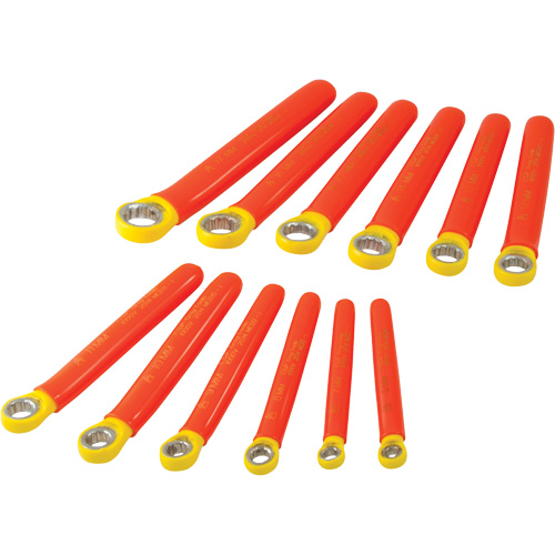 Insulated 12 Point Metric Box End Wrench Set, 1000 V, 12 Pcs