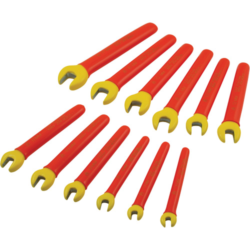 Insulated Metric Open End Wrench Set, 1000 V, 12 Pcs