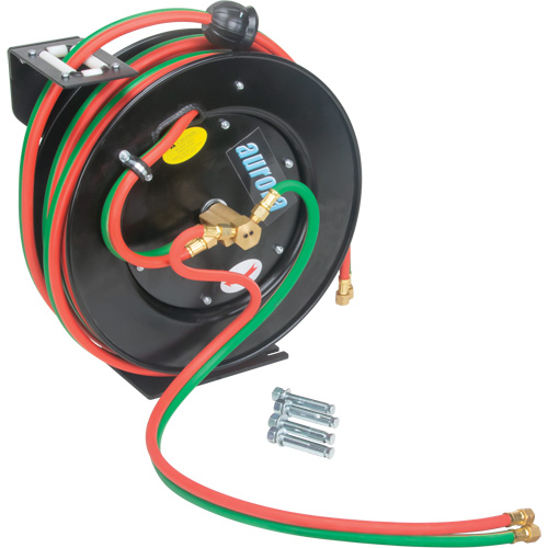Welding Hose Reel, Welding Gases, 1/4" x 50', Single Hose, 300 psi