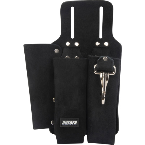 Lineman's Tool Pouch, Multiple Tool Holder, Leather, 3 Pockets